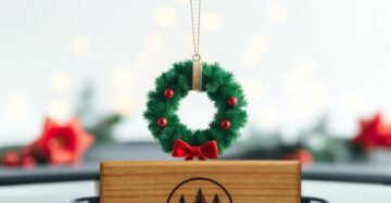Christmas Wreath Car Air Freshener